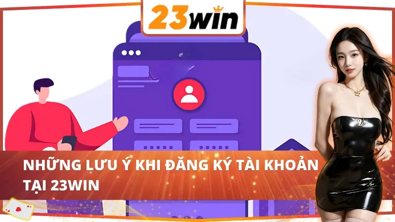 Những lưu ý khi áp dụng cách đăng ký tài khoản 23Win